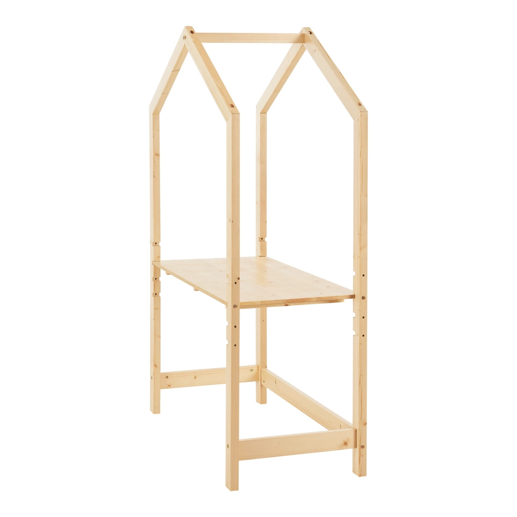 Scrivania Suså per Cameretta Forma di Casetta - Legno Naturale [en.casa]