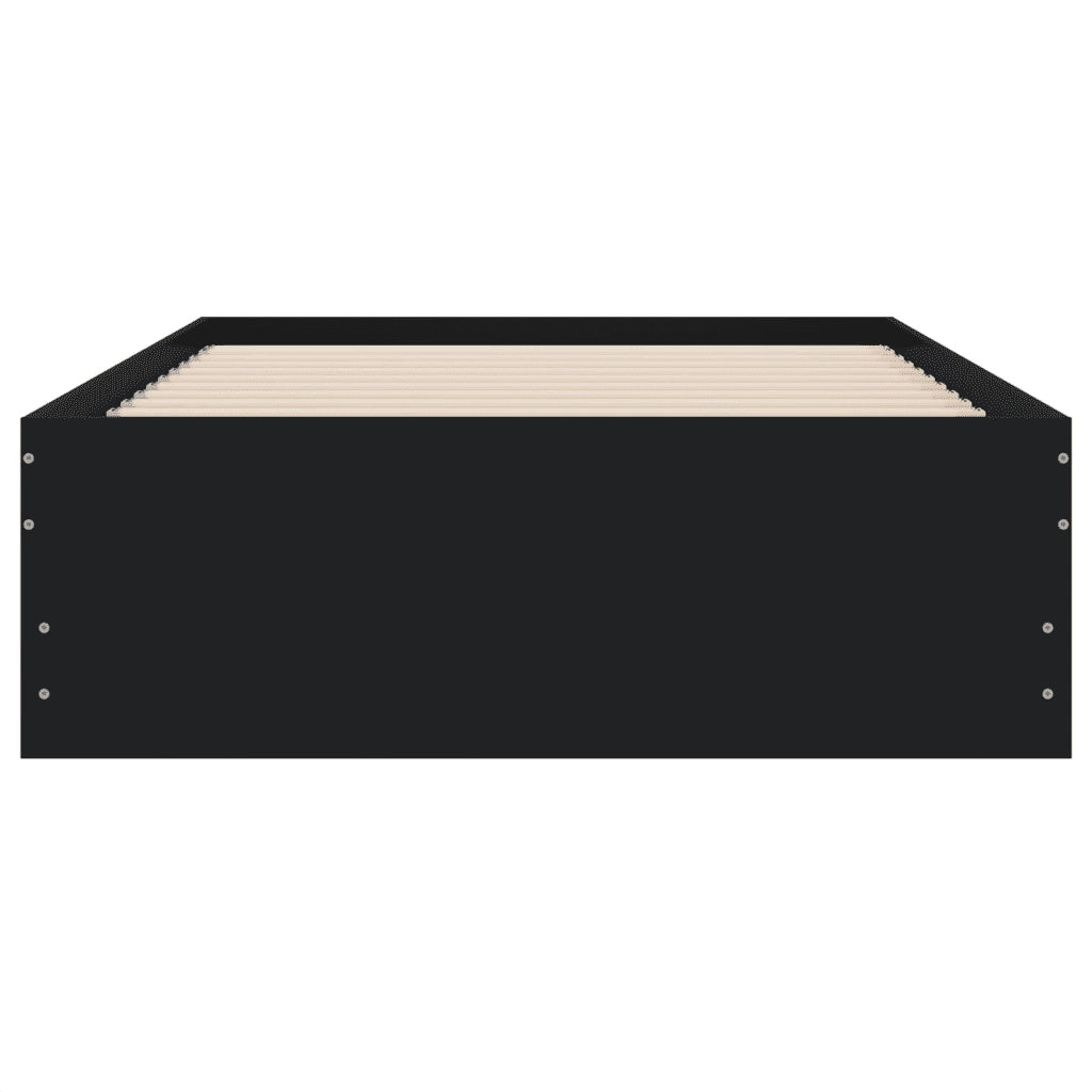 Giroletto con Cassetti Nero 75x190 cm in Legno Multistrato 3207330