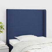 Testiera ad Orecchio-Testata con Orecchie Blu 103x16x118/128 cm in Tessuto 603711