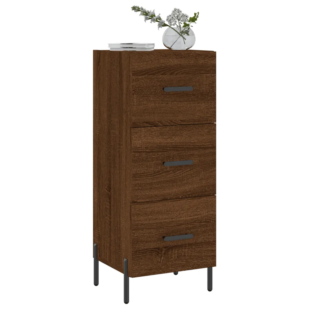 Credenza Rovere Marrone 34,5x34x90 cm in Legno Multistrato 828619