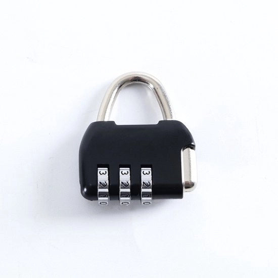 Combinazione portatile, slot di chiusura a 3 cifre, slot di apertura valigia, piccola cassettina, borsa, cassetto strumenti, zaino con cerniera (nero)