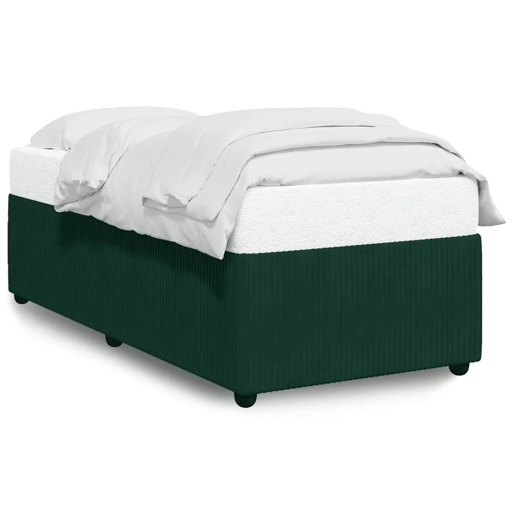 Giroletto senza Materasso Verde Scuro 90x190 cm in Velluto