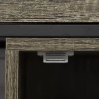 Carrello da Cucina Portavivande con Cassetto, Mensole, Armadietto e 4 Ruote, Legno Truciolare, 60x50x84.5cm, Quercia