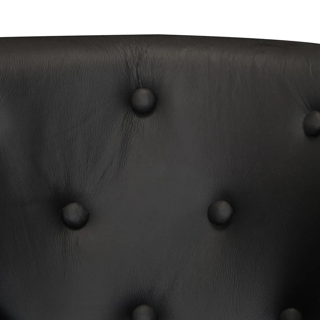 Divano Sedia-Poltrona Cabriolet Nera in Vera Pelle