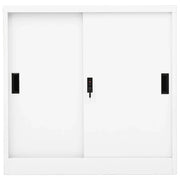 Armadio per Ufficio Anta Scorrevole Bianco 90x40x90cm Acciaio 335950