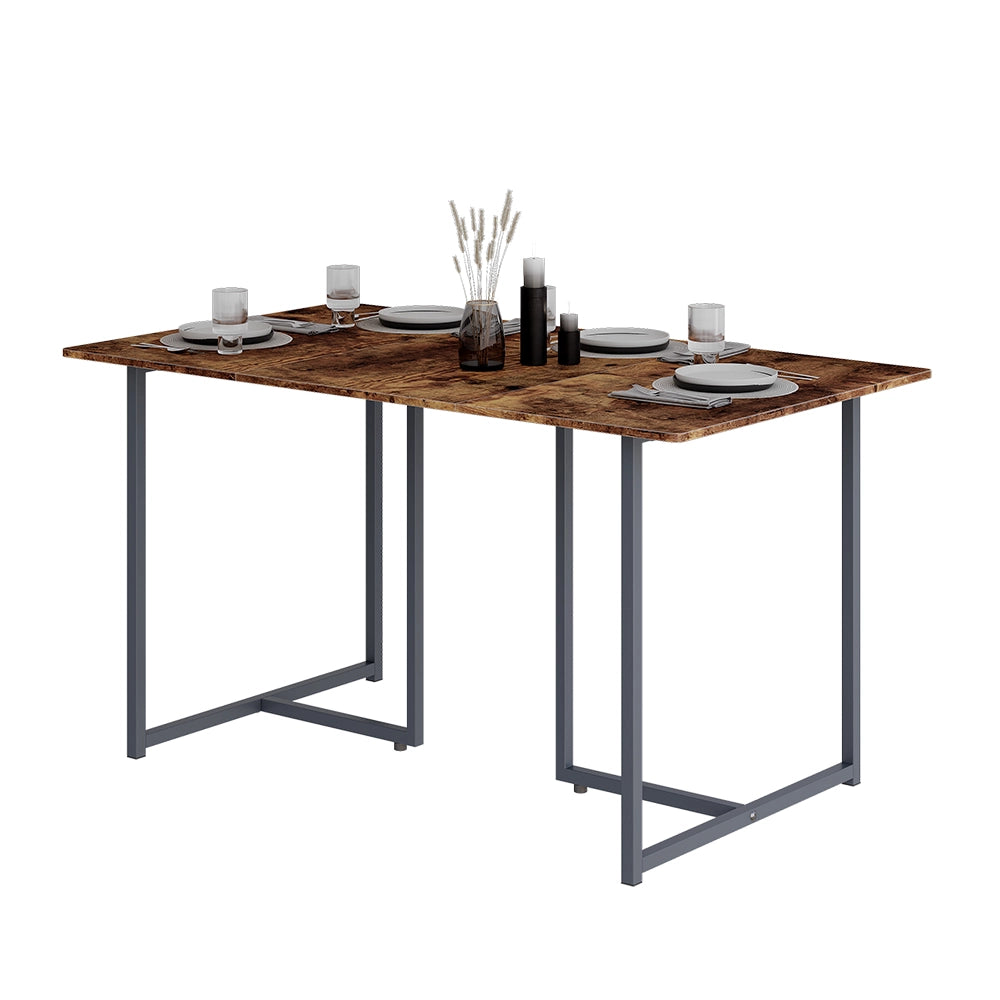 Vicco Tavolo da pranzo Rovere rustico/grigio 140 x 80 cm