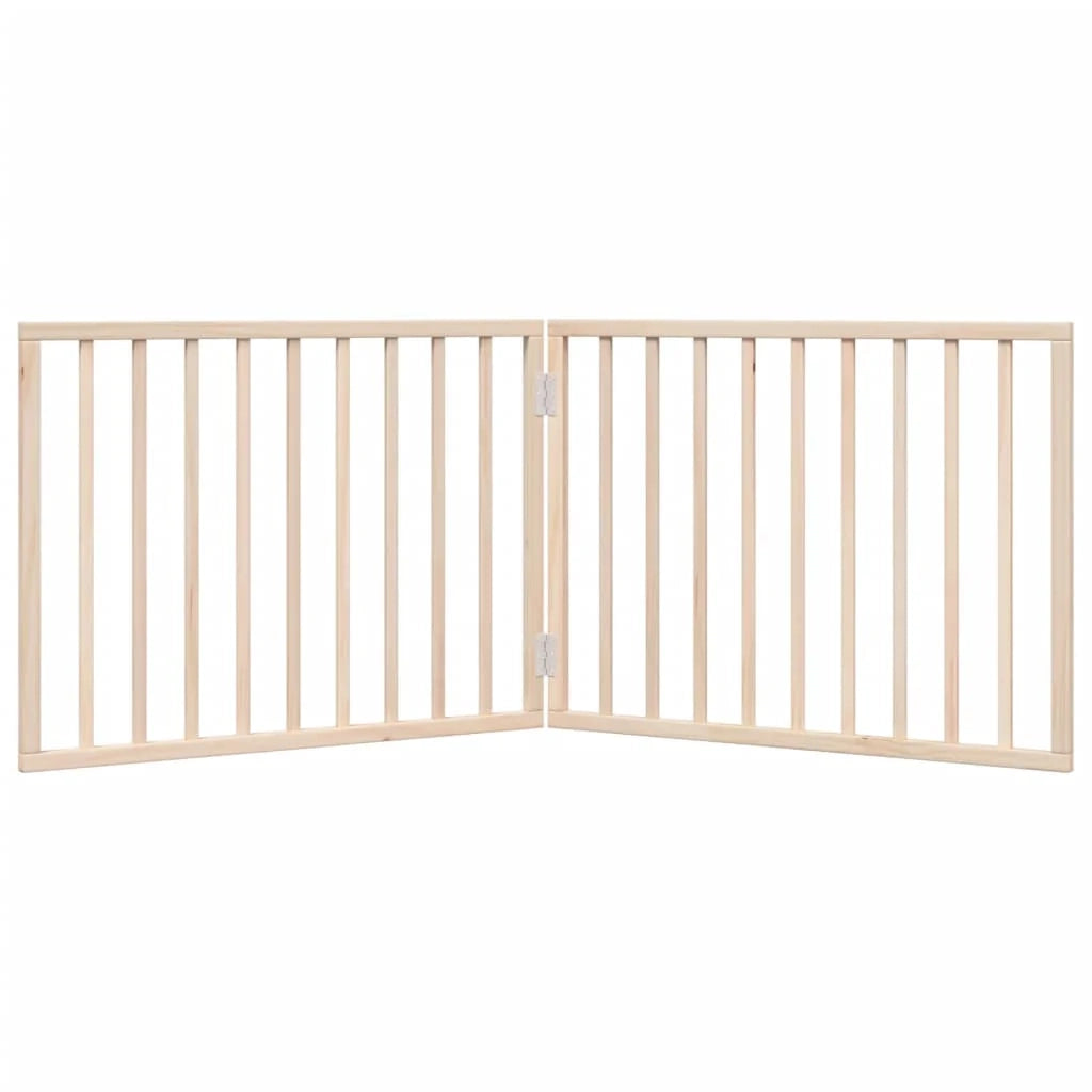 Cancelletto di sicurezza pieghevole per cani 2 pannelli 160 cm legno di pioppo marrone 02_0023045