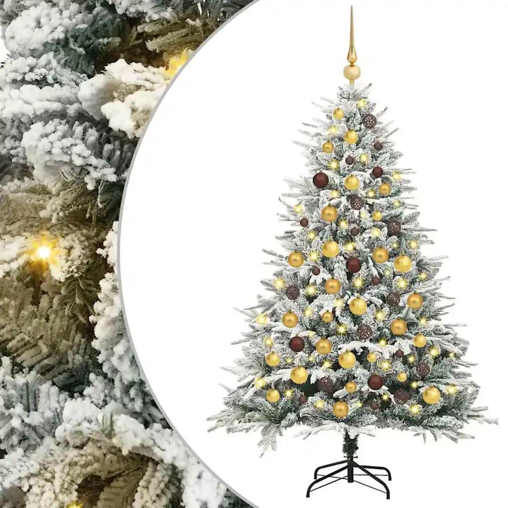 Albero di Natale Artificiale Pre-illuminato con Set di Palline 3395394