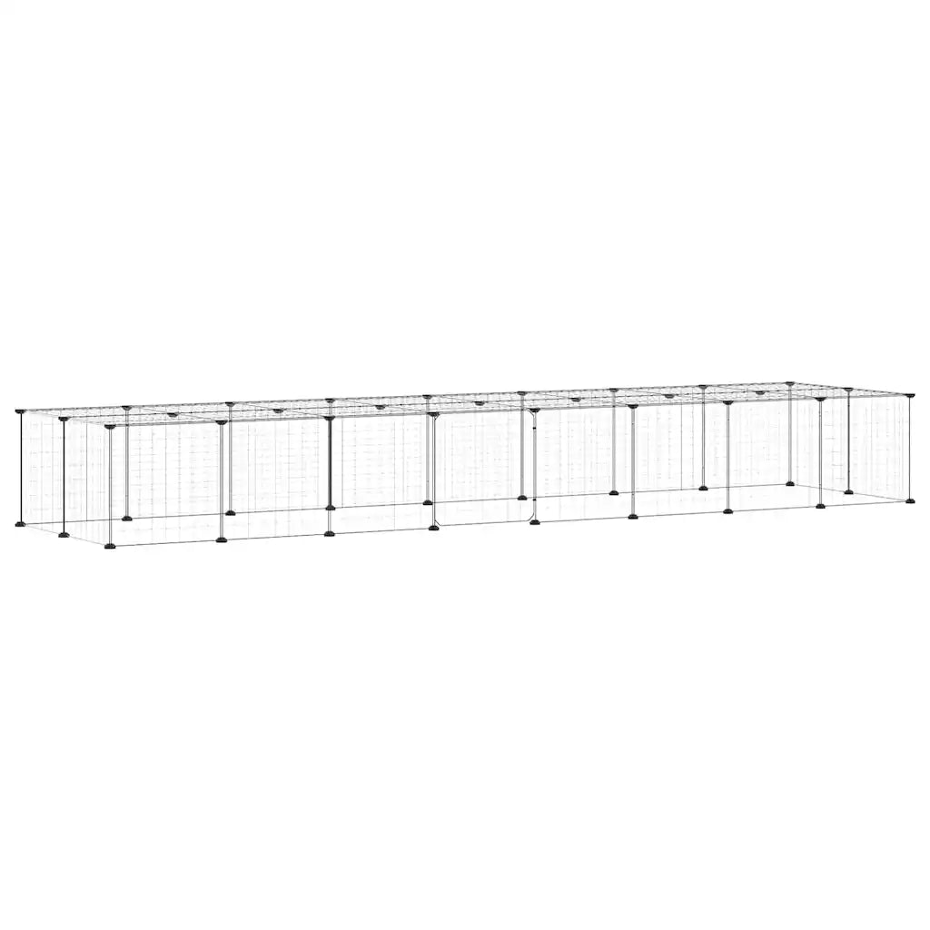 Gabbia per Animali 36 Pannelli con Porta Nera 35x35 cm Acciaio CFW7096607