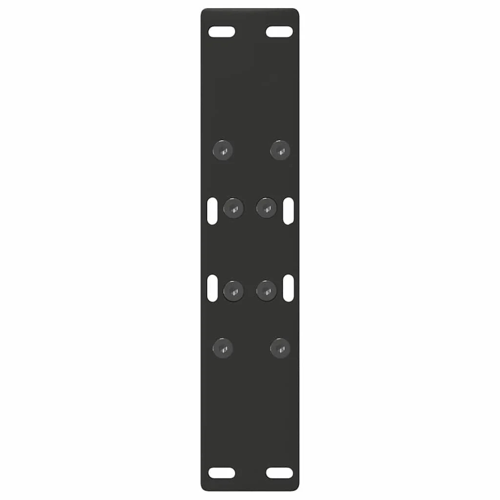 Set di 2 gambe per tavolino da caffè 50 x 42-43 cm con piedini regolabili design moderno acciaio nero 02_0057112