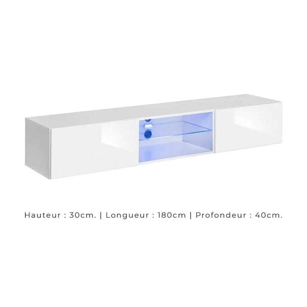 Set di mobili da salotto SWITCH XXII design, colore bianco lucido.