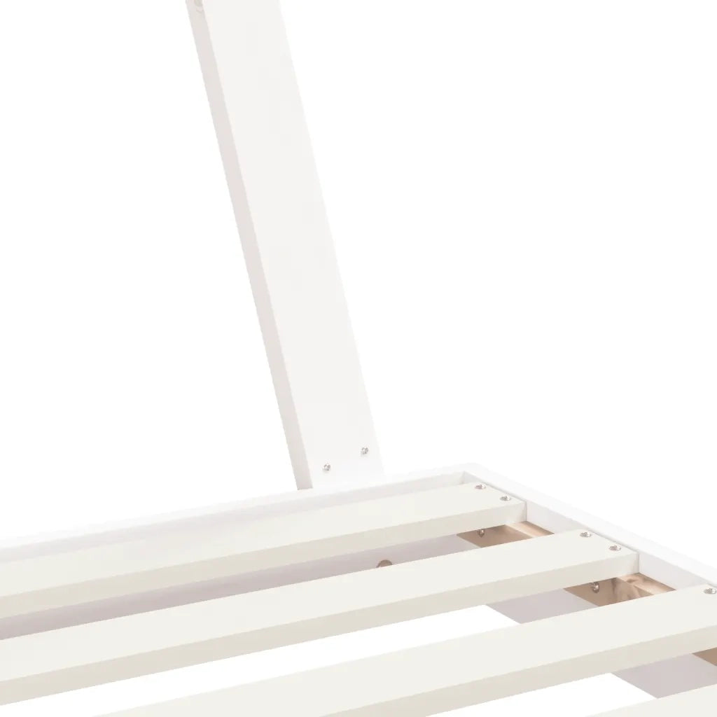 Giroletto per Bambini Bianco 80x200cm in Legno Massello di Pino 834535