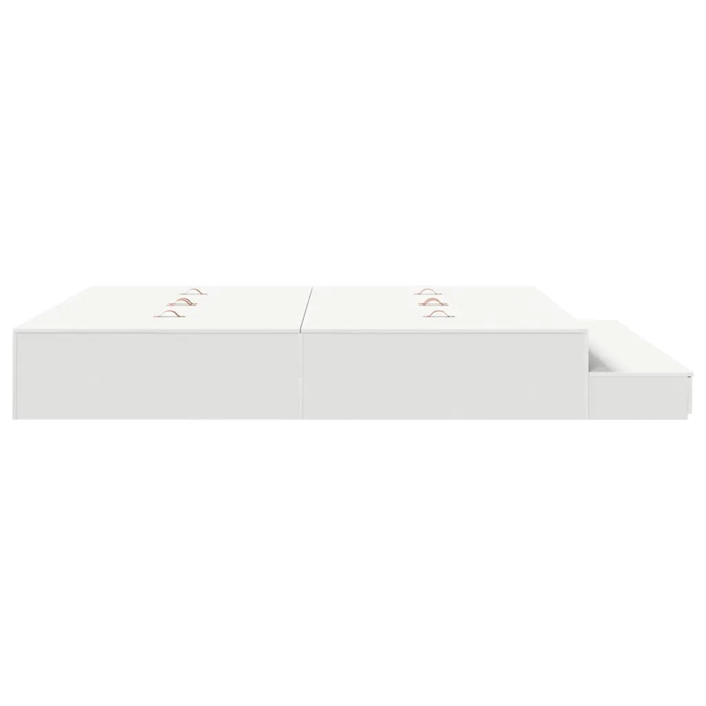 Struttura letto con contenitore Bianco 200 cm Legno multistrato 3335621