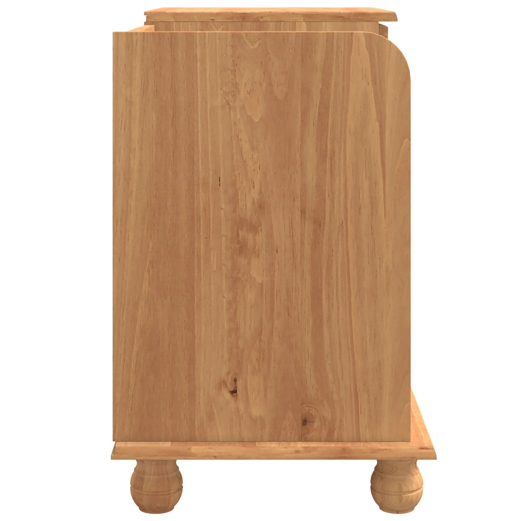 Panchina di Stoccaggio "ASKIM" Marrone 100x39x62 cm Legno Massello Pino