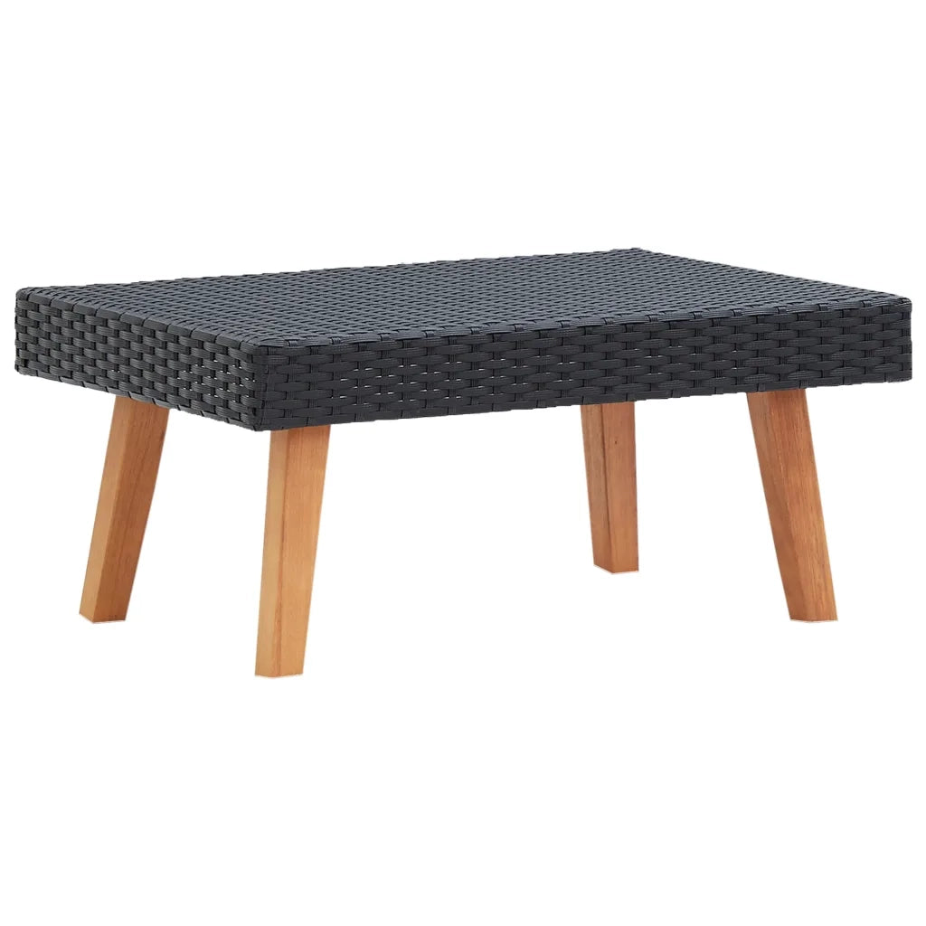 Set Divani da Giardino 3 pz | Set Salotto da Giardino con Cuscini in Polyrattan Nero