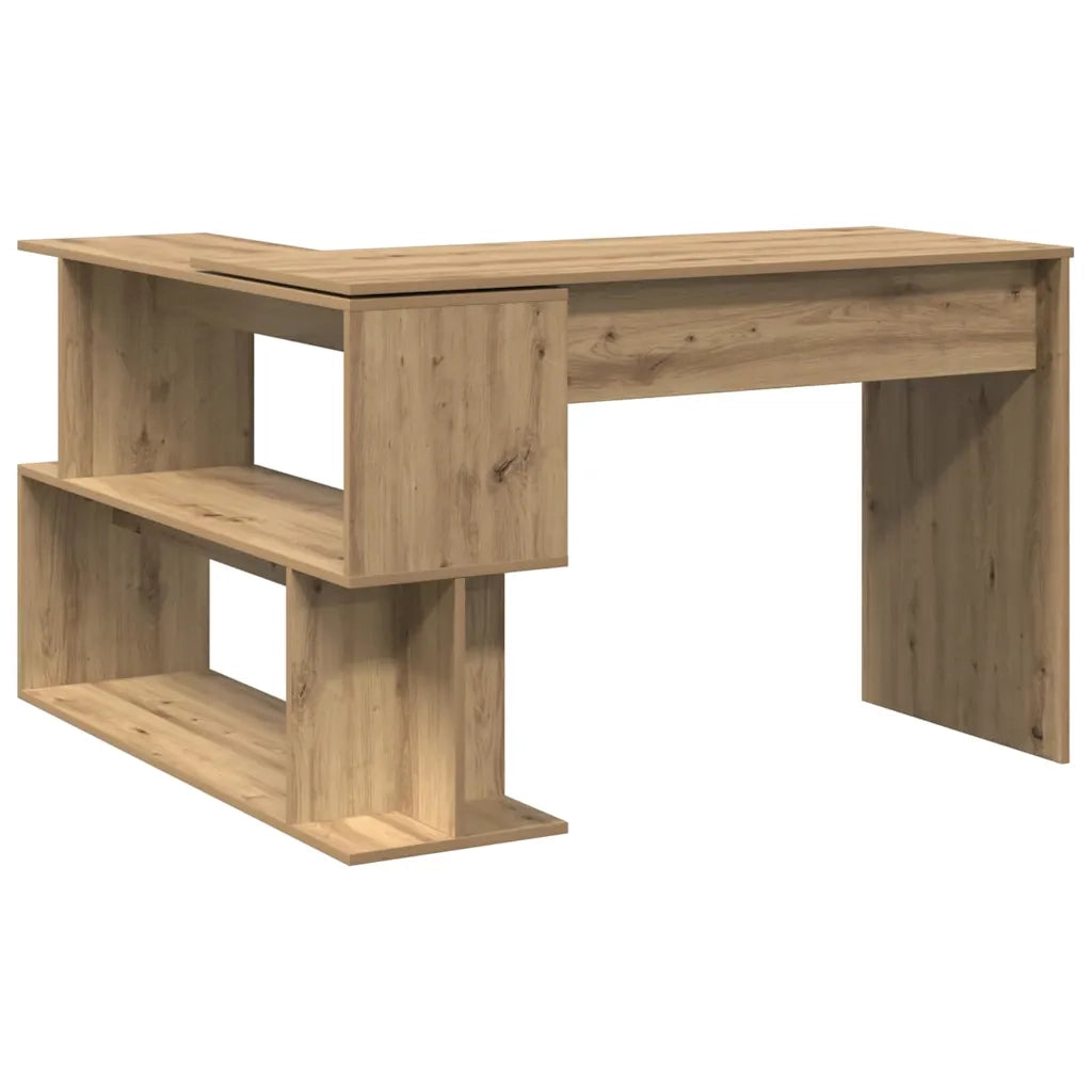 Scrivania Angolo Rovere Artigianale 200,5x50x76 cm Truciolato