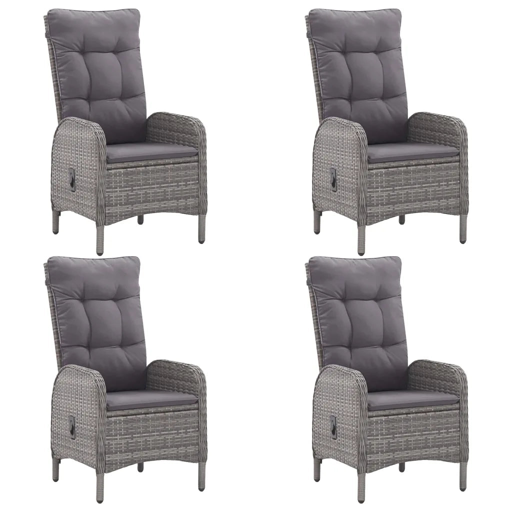 Set Mobili da Pranzo per Giardino 5 pz Grigio cod mxl 51994