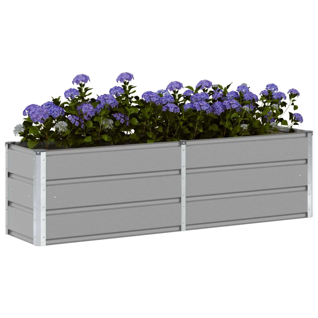 Fioriera Grigio chiaro 160 x 40 x 45 cm Acciaio