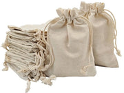 Set di borse in cotone di 30 - Contenitori di stoccaggio piccoli - Cotone ecologico - Cinturino - Matrimonio - 13 x 18 cm - Contenitori di stoccaggio