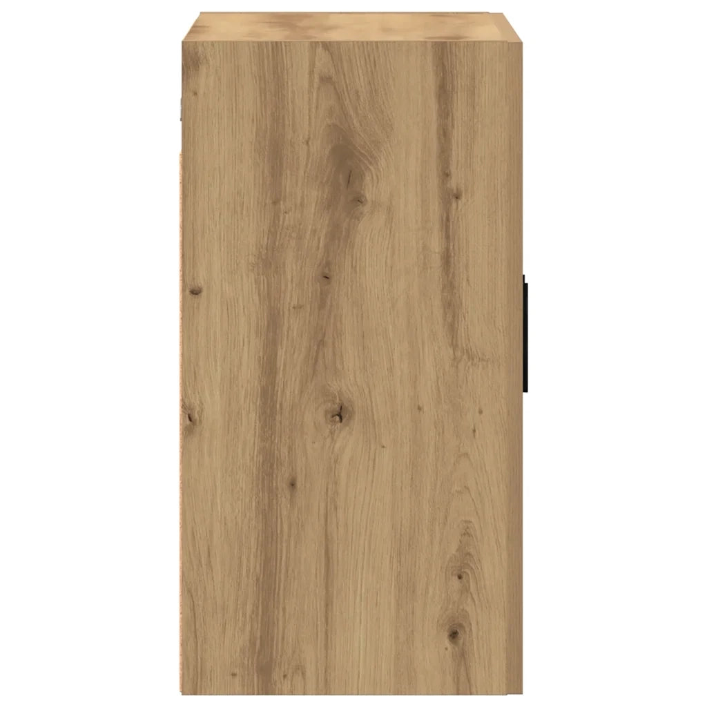 Mobiletto a parete pratico in legno composito 60 x 31 x 60 cm stile moderno finitura rovere artigianale 02_0051141