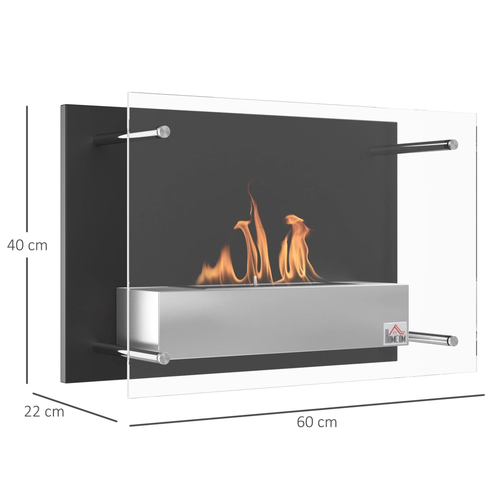 Caminetto a bioetanolo ¨C zephmum ¨C 60x22x40 cm nero