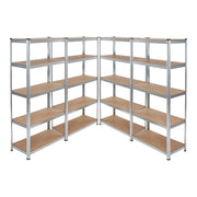 KIT-4-scaffale-5-ripiani-ultra-in-metallo-zincato-mdf-90x40x180-portata-1375kg-275kg-a-ripiano