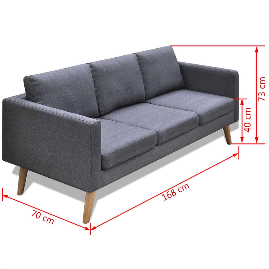 Divano letto a 3 posti letto per gli ospiti trasformabile divano letto per soggiorno divano letto pieghevole casa da interno tessuto grigio scuro 02_0019026