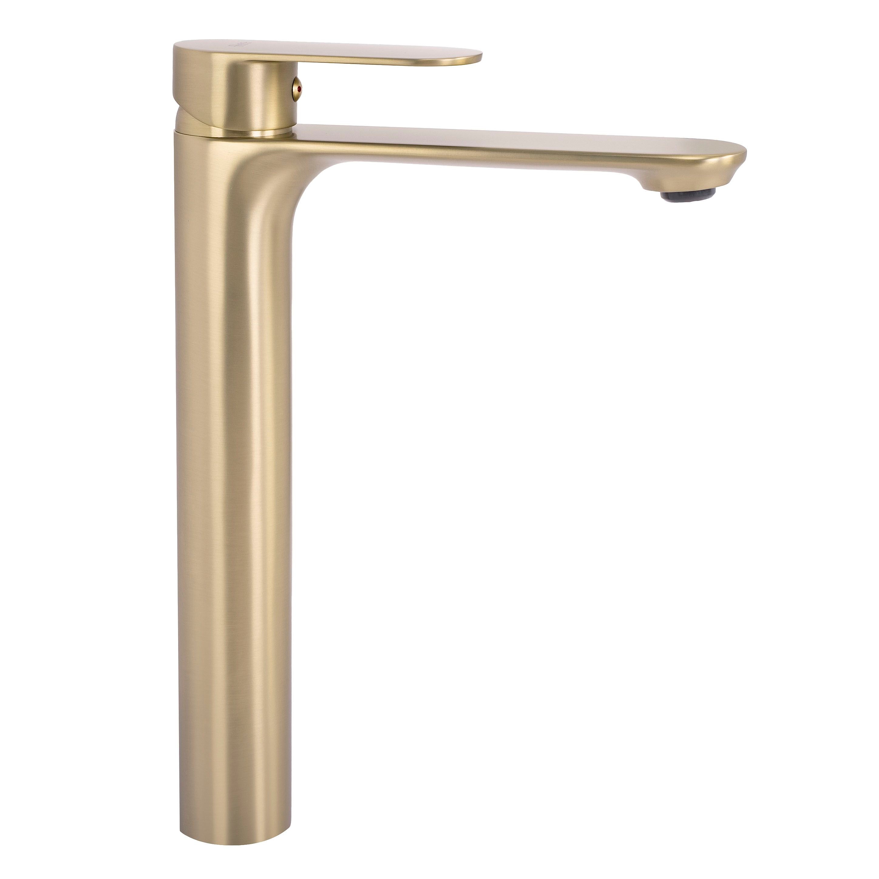 Rubinetto Da Lavabo Rea Drop Brush Gold High