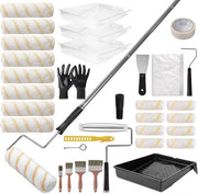 Set di pennelli a rullo da 33 pezzi con maniglia telescopica e contenitori per vernice set di pennelli a scomparsa professionale per parete e soffitto