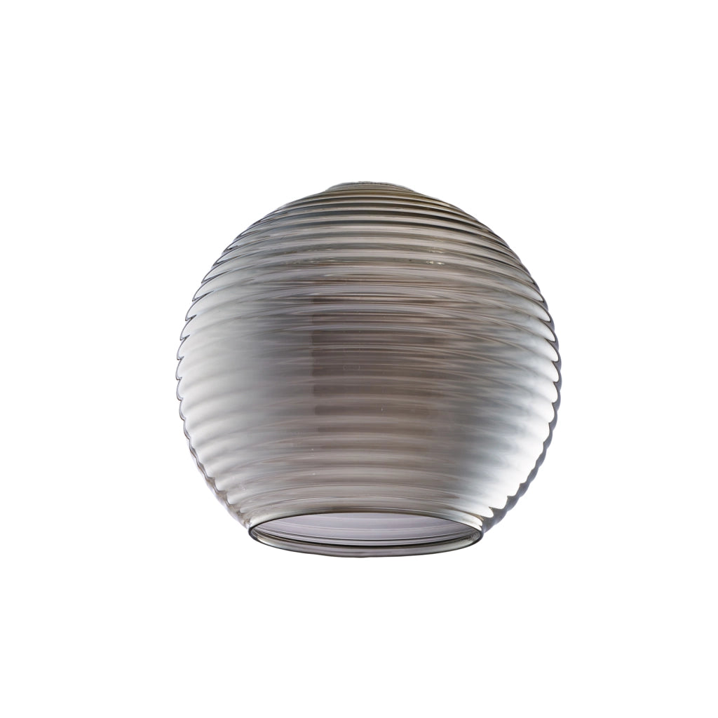 Diffusore In Vetro Soffiato Rigato Grigio Specchiato