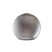 Diffusore In Vetro Soffiato Rigato Grigio Specchiato