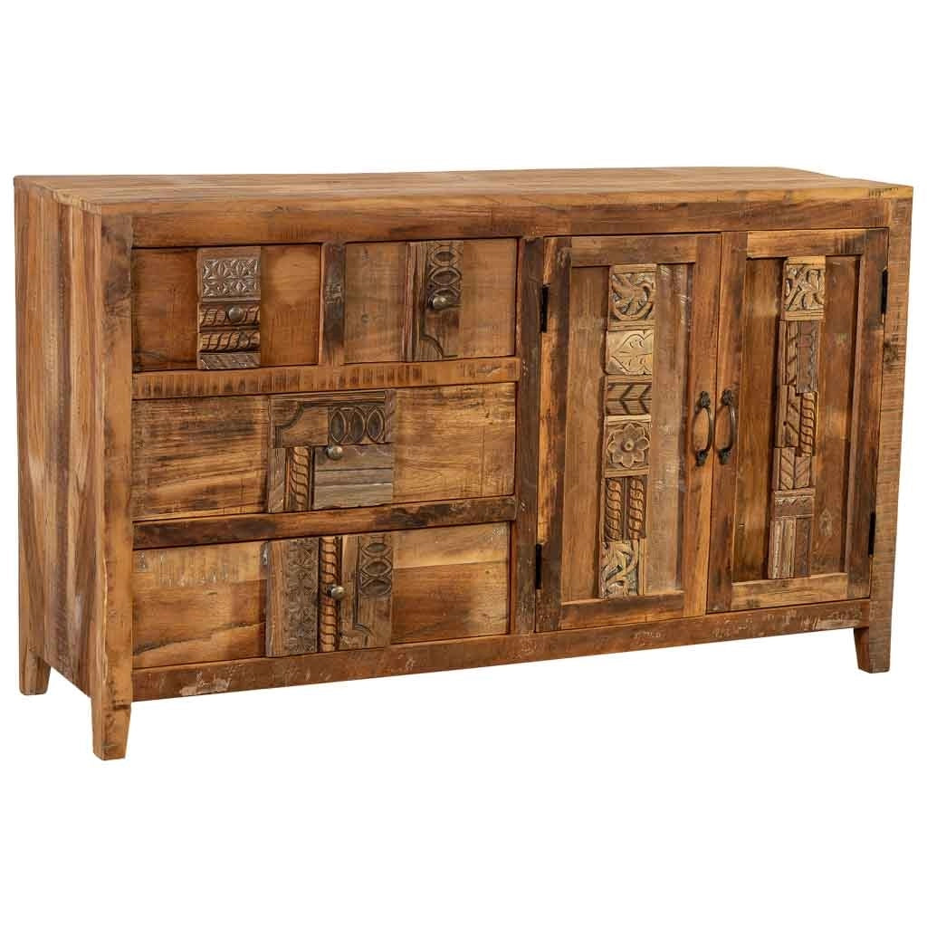 Credenza in legno naturale 150x43x88