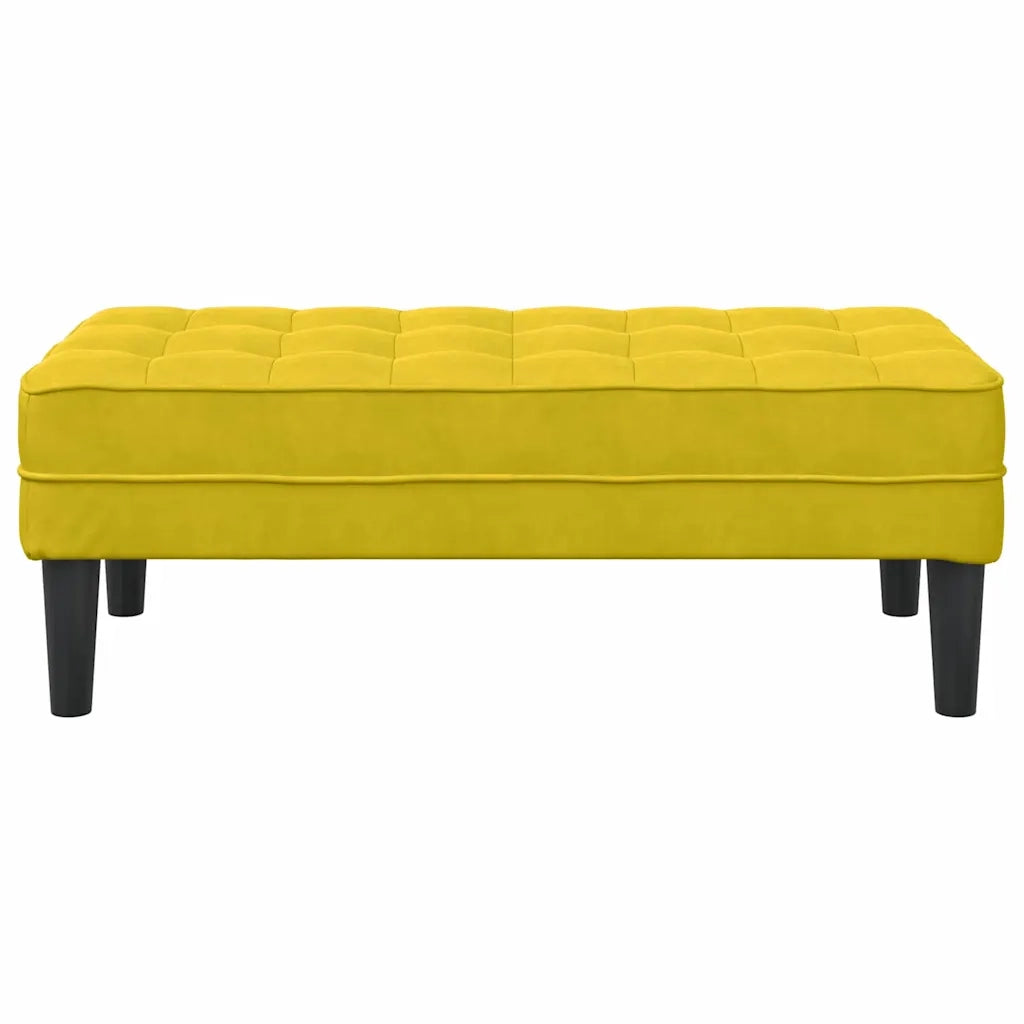 panchina con cuscino Giallo 113 x 57 x 39 cm Velluto 42001954