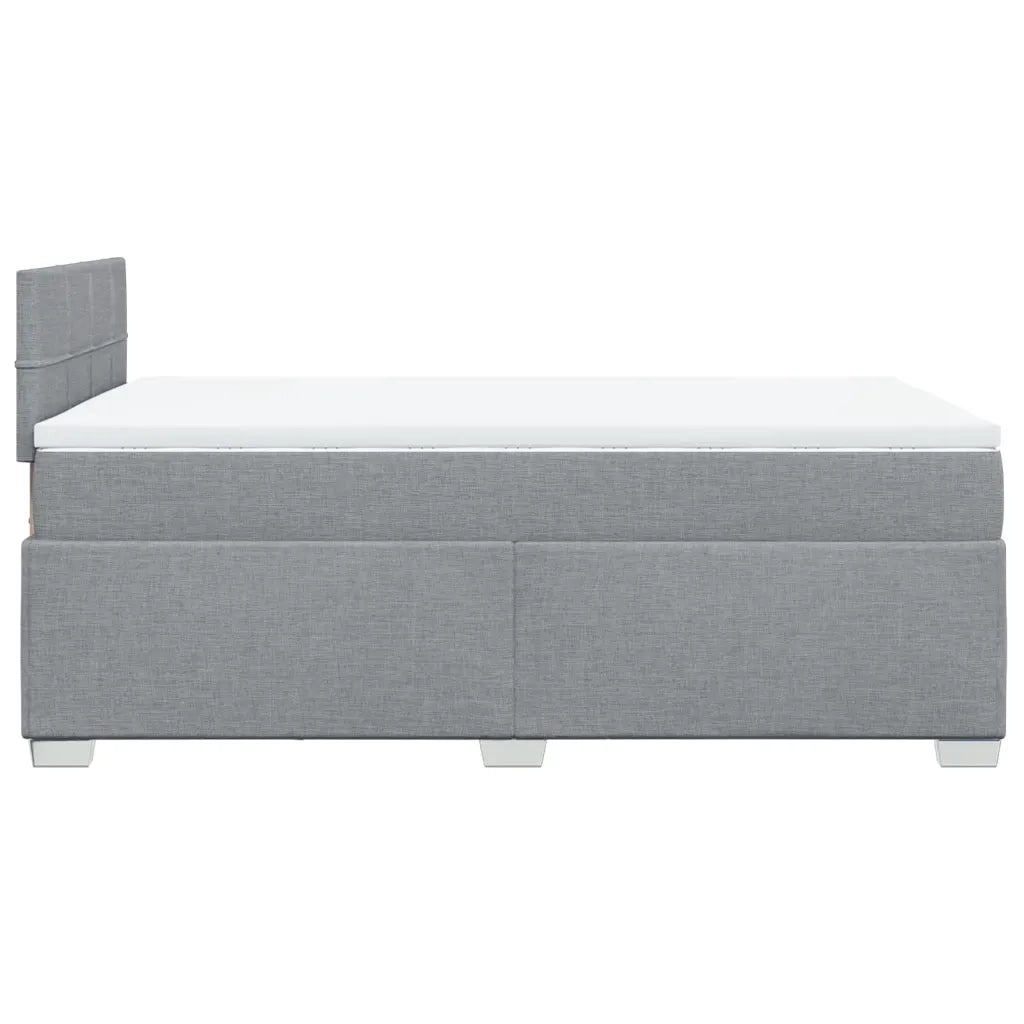 Giroletto a Molle con Materasso Grigio Chiaro 120x200cm Tessuto