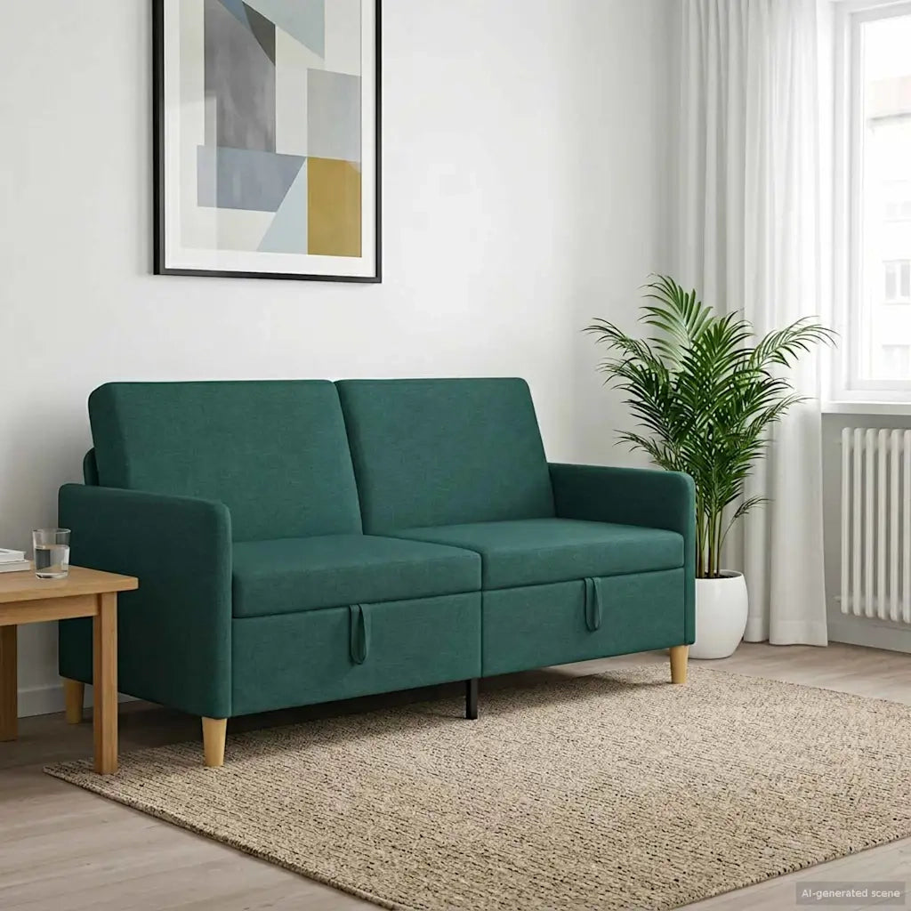 Divano con Storage Verde Scuro 172 x 78 x 87 cm Poliestere 42036952
