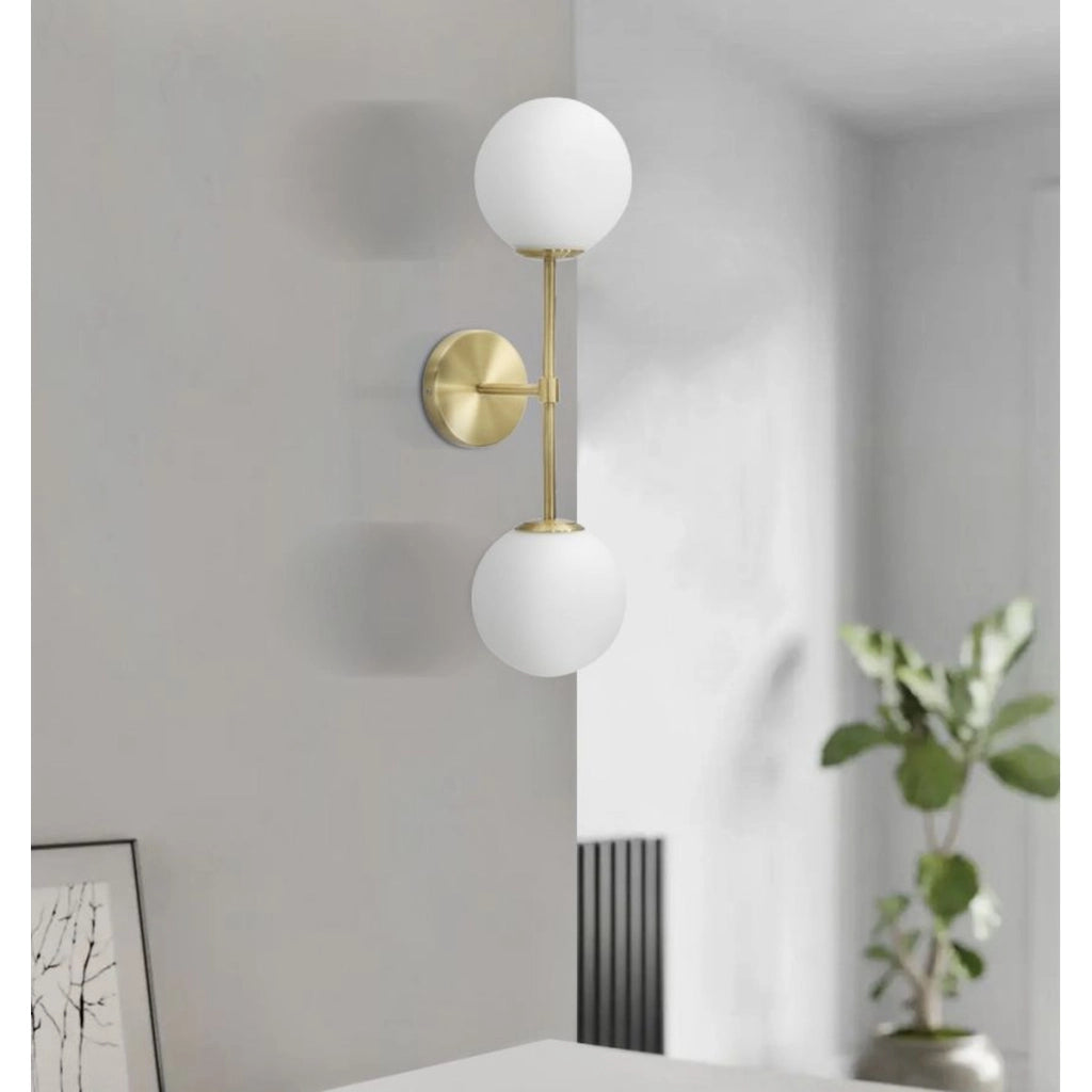 Lampada a Parete VKH53, Oro, Metallo, 15x21x55 cm