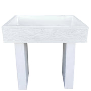 Pilozza serie grecale cemento calcestruzzo l.70 x p.35 x h.16 cm con piedi