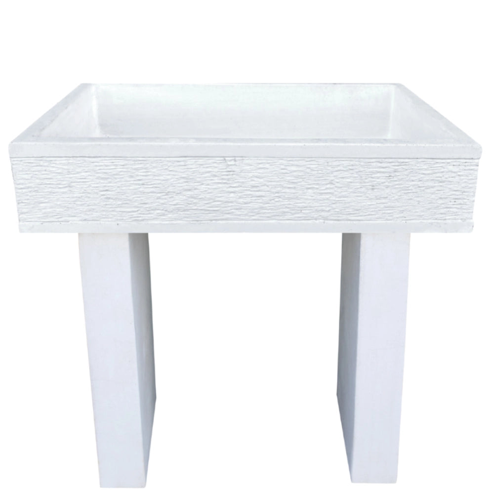 Pilozza serie grecale cemento calcestruzzo l.70 x p.35 x h.16 cm con piedi