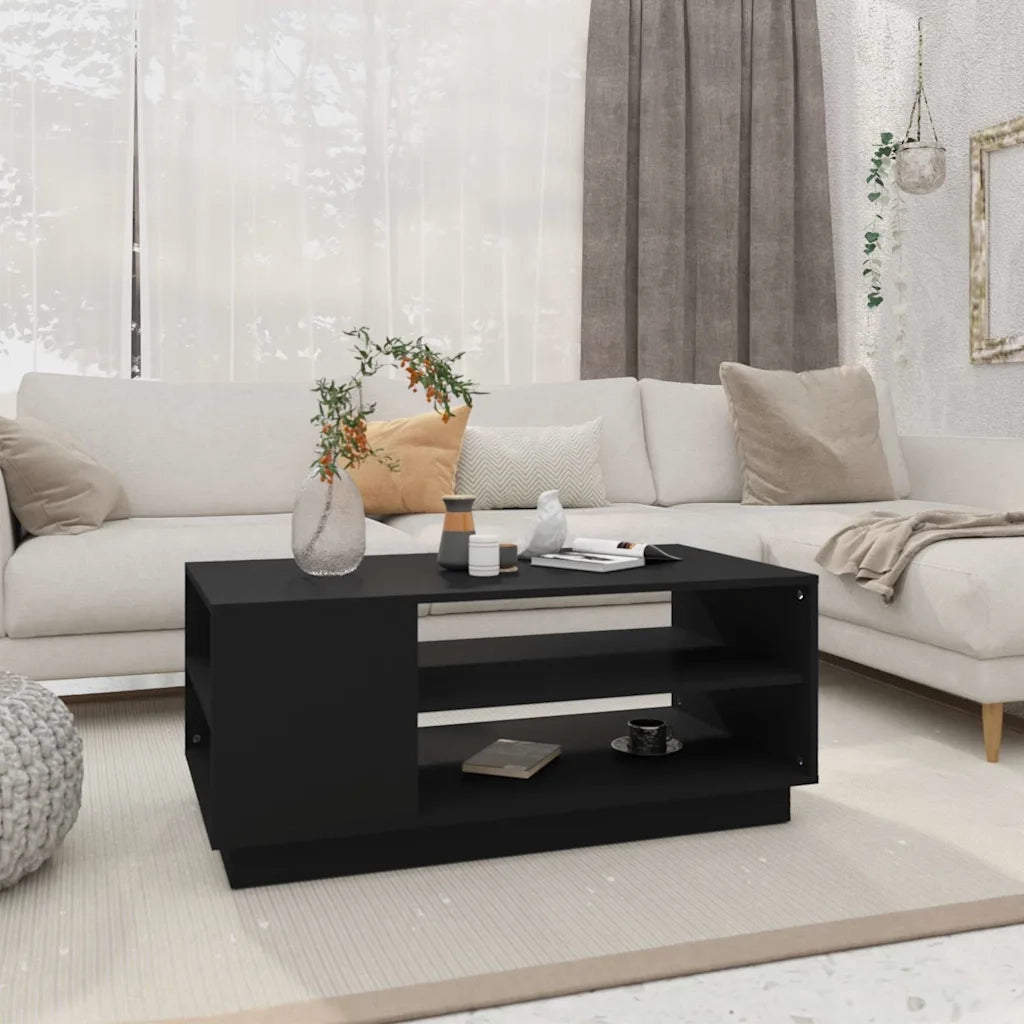 Tavolino da salotto | Tavolino da caff¨¨ | Tavolino da Soggiorno Nero 102x55x43 cm in Truciolato