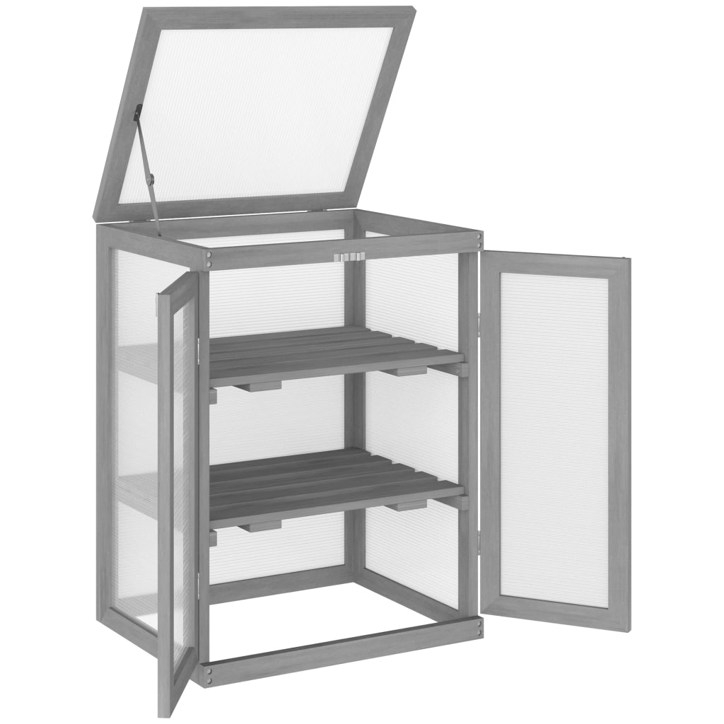 Serra da Giardino ¨C Zephmum ¨C Legno e Policarbonato Trasparente 58x44x78cm