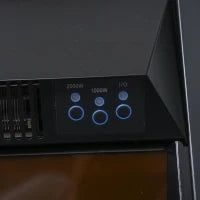 Camino Elettrico 1000W e 2000W, Effetto Fiamma con LED a 5 Livelli Telecomando Vetro Temperato Bianco 102x30x95cm