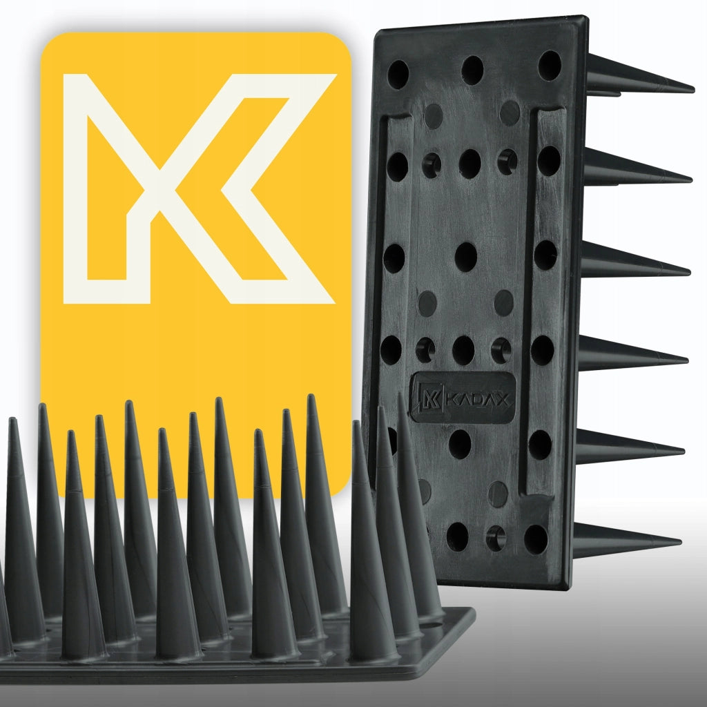 Punte anti-piccioni KADAX, 51 cm, in plastica densa e resistente, 6 pezzi
