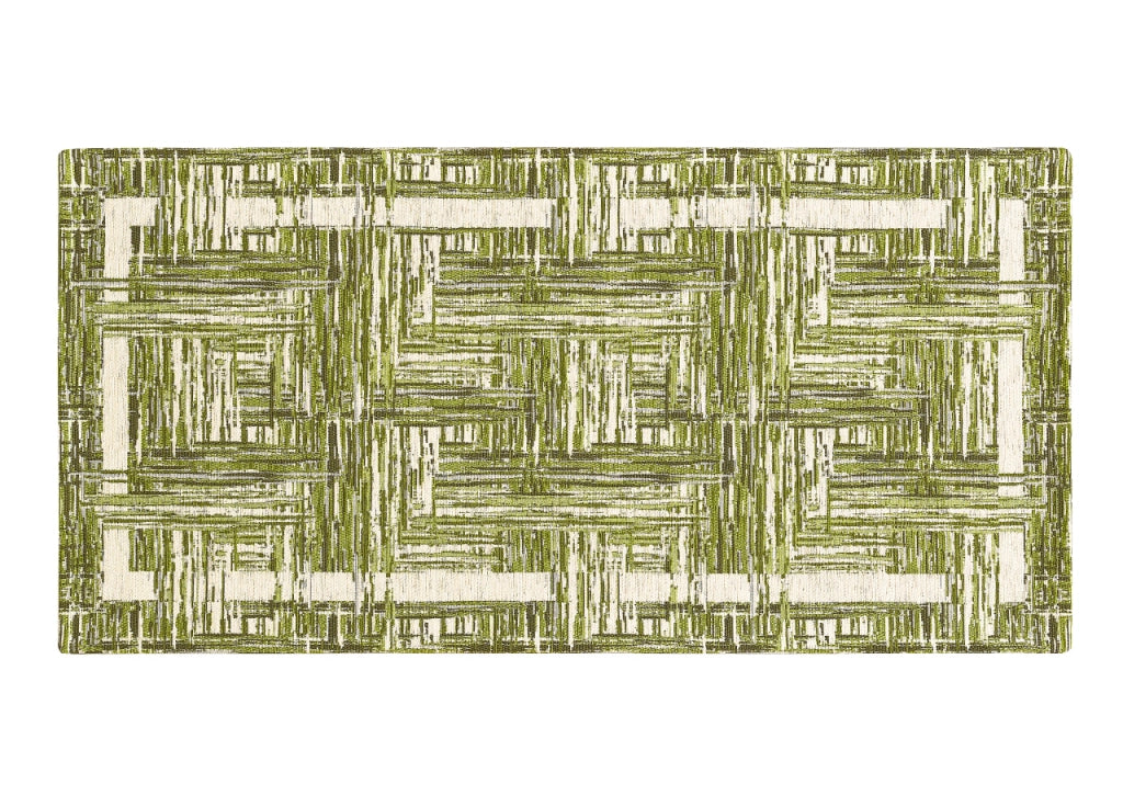 Tappeto Passatoia Cucina Corsia Retro Antiscivolo Disegno Bangkok By Suardi - 55x80 - Verde