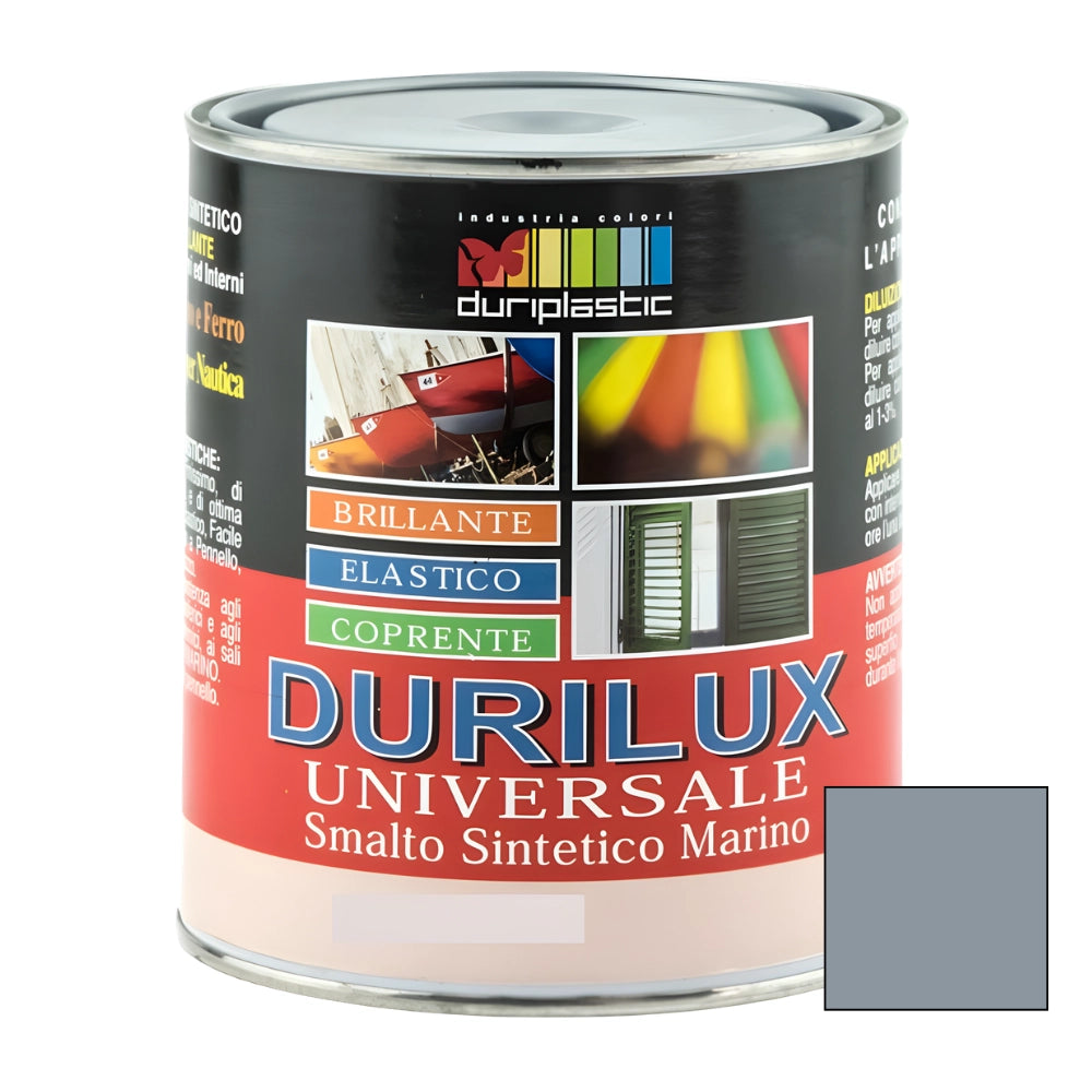 Durilux smalto sintetico marino lucido grigio perla ral 7001 legno ferro 2,5 l