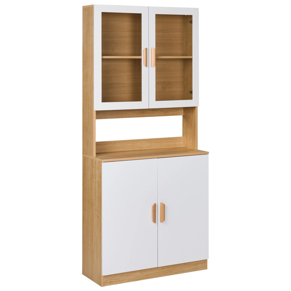 Mobile decorativo in MDF bianco con vano portaoggetti e vetro Sala da pranzo