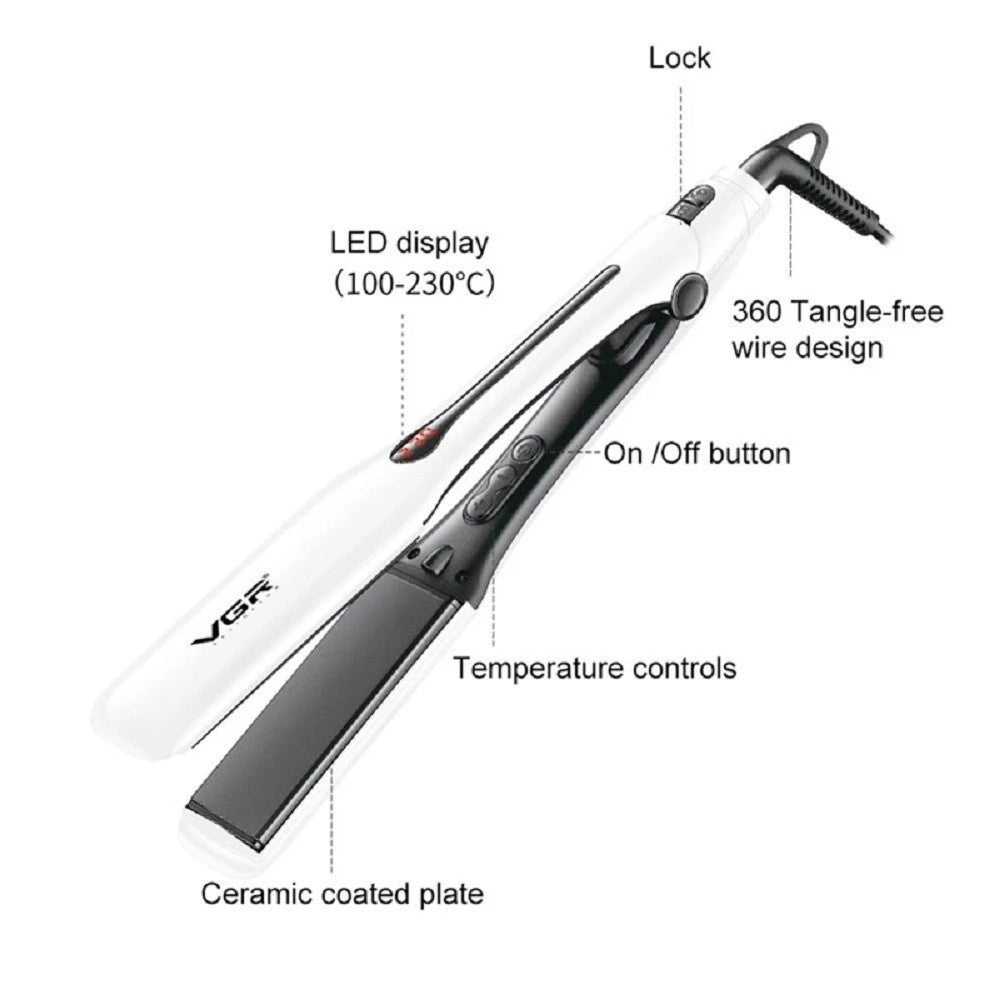Trade Shop - Piastra Per Capelli Lisciante Professionale Temperatura Regolabile 50w Vgr V-556 -
