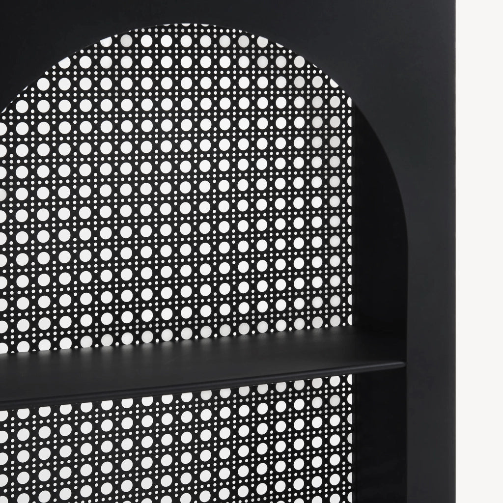 Scaffale da Parete Jäller Design Arcuato 40x30x13 cm Nero [en.casa]