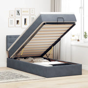 Struttura Letto Pouf con Materasso 90x200 cm in Velluto 3311892
