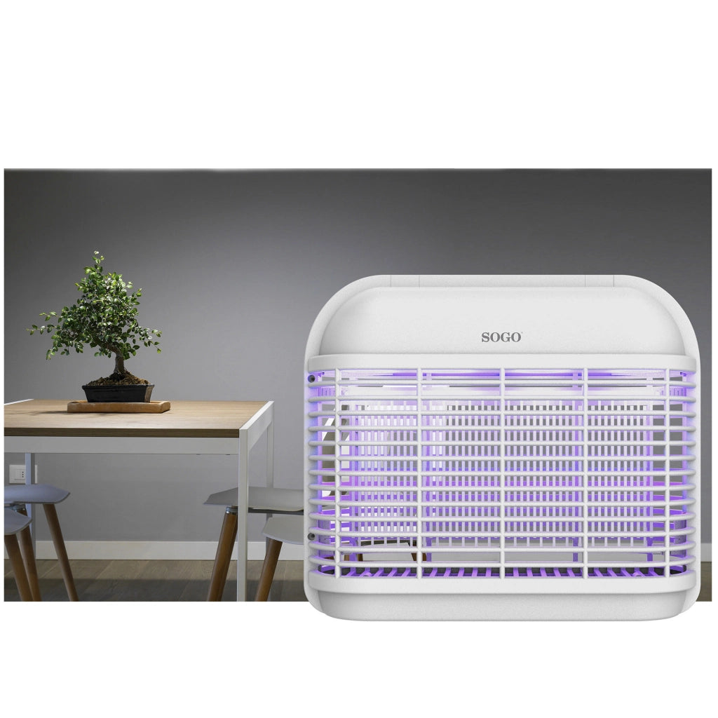 Lampada antizanzare elettrica UV-A 6W, griglia alta tensione 2500V, 8 LED lunga durata 20000 ore, copertura 100m² - SOGO