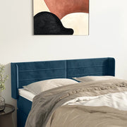 Testiera ad Orecchio Blu Scuro 147x16x78/88 cm in Velluto 3118960